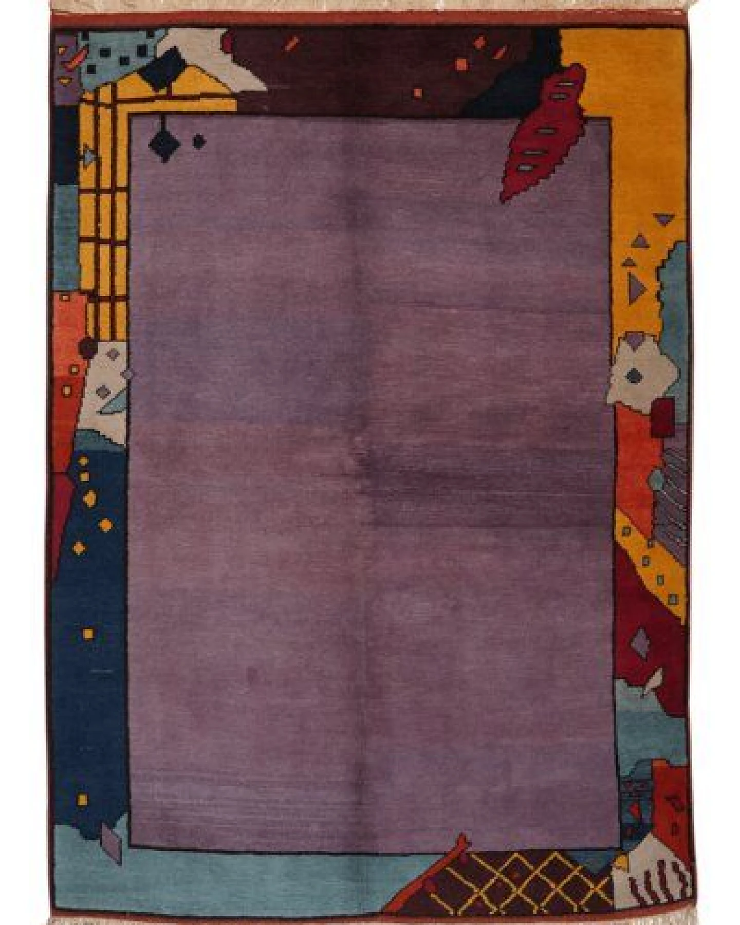 Konya Violett „Rugtales“ aus Schurwolle, 136x190 cm – Ansicht 3