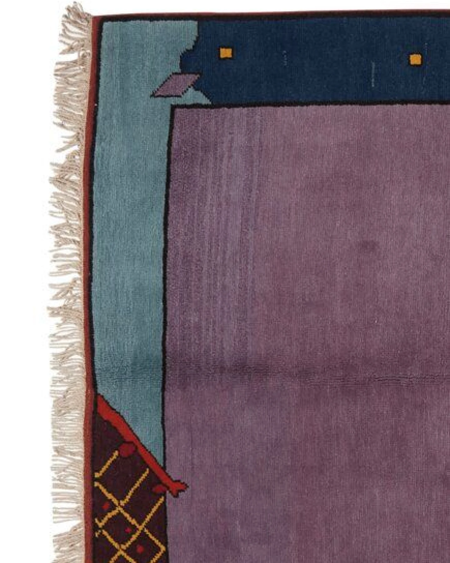Konya Violett „Rugtales“ aus Schurwolle, 136x190 cm – Ansicht 4