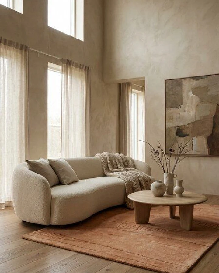 Nepal Beige „Rugtales“ aus Schurwolle, 122x187 cm