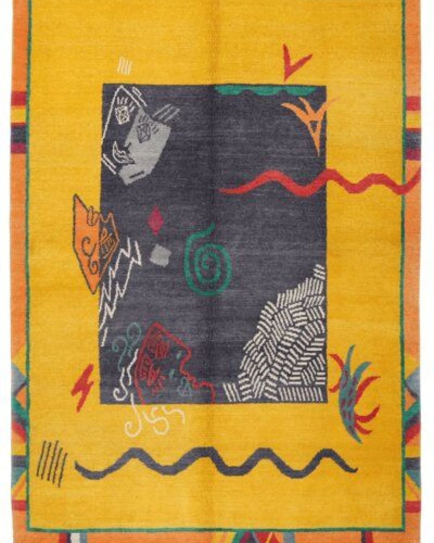 Nepal Gelb „Rugtales“ aus Schurwolle, 170x240 cm – Ansicht 3