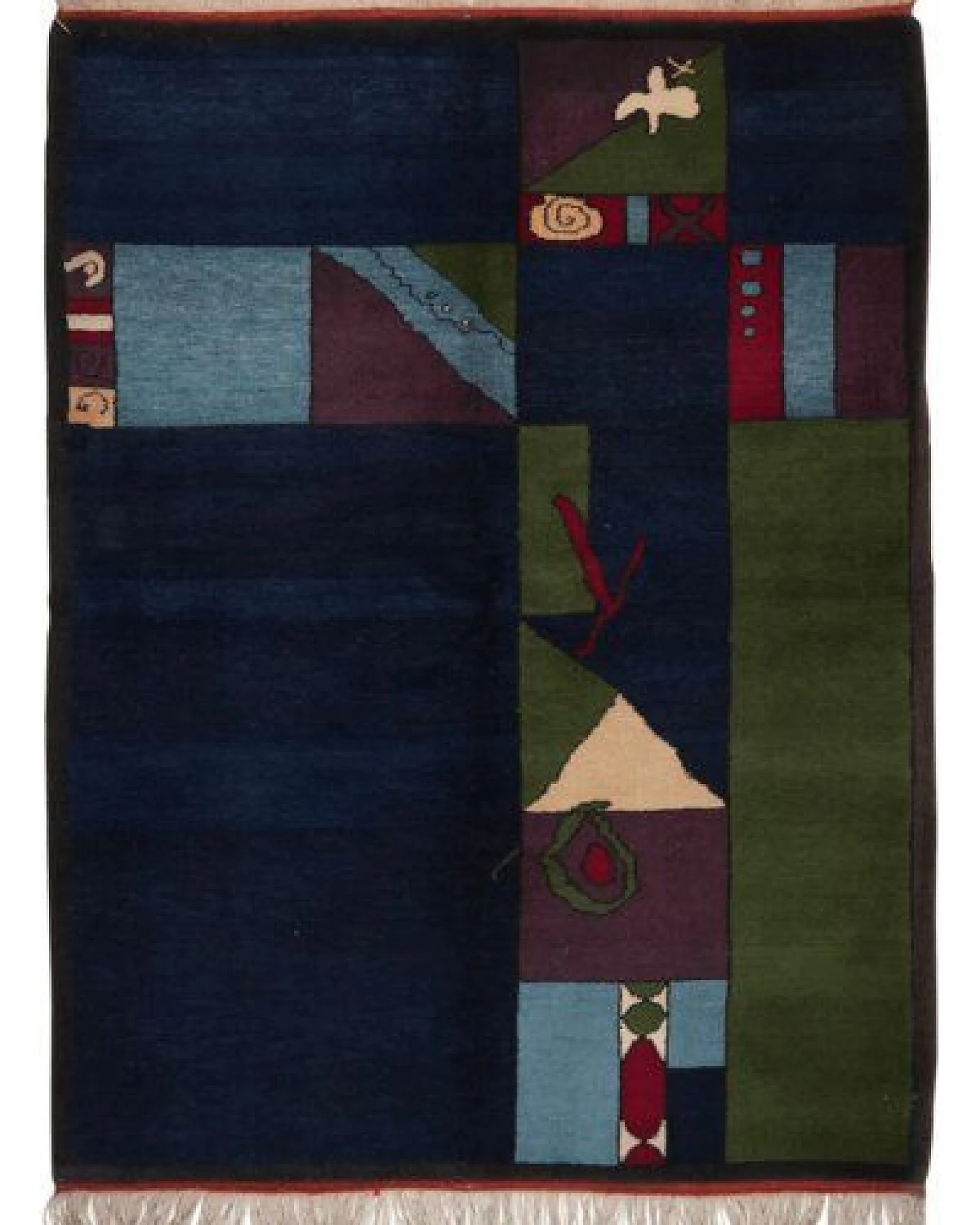 Konya Blau „Rugtales“ aus Schurwolle, 148x192 cm – Ansicht 3