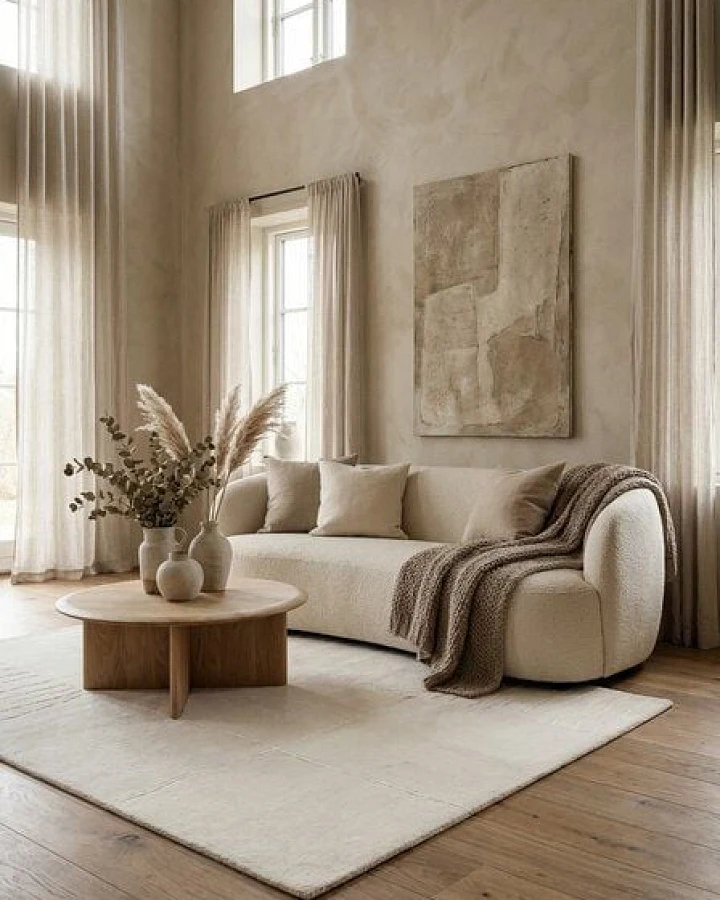 Nepal Beige „Rugtales“ aus Schurwolle, 145x207 cm