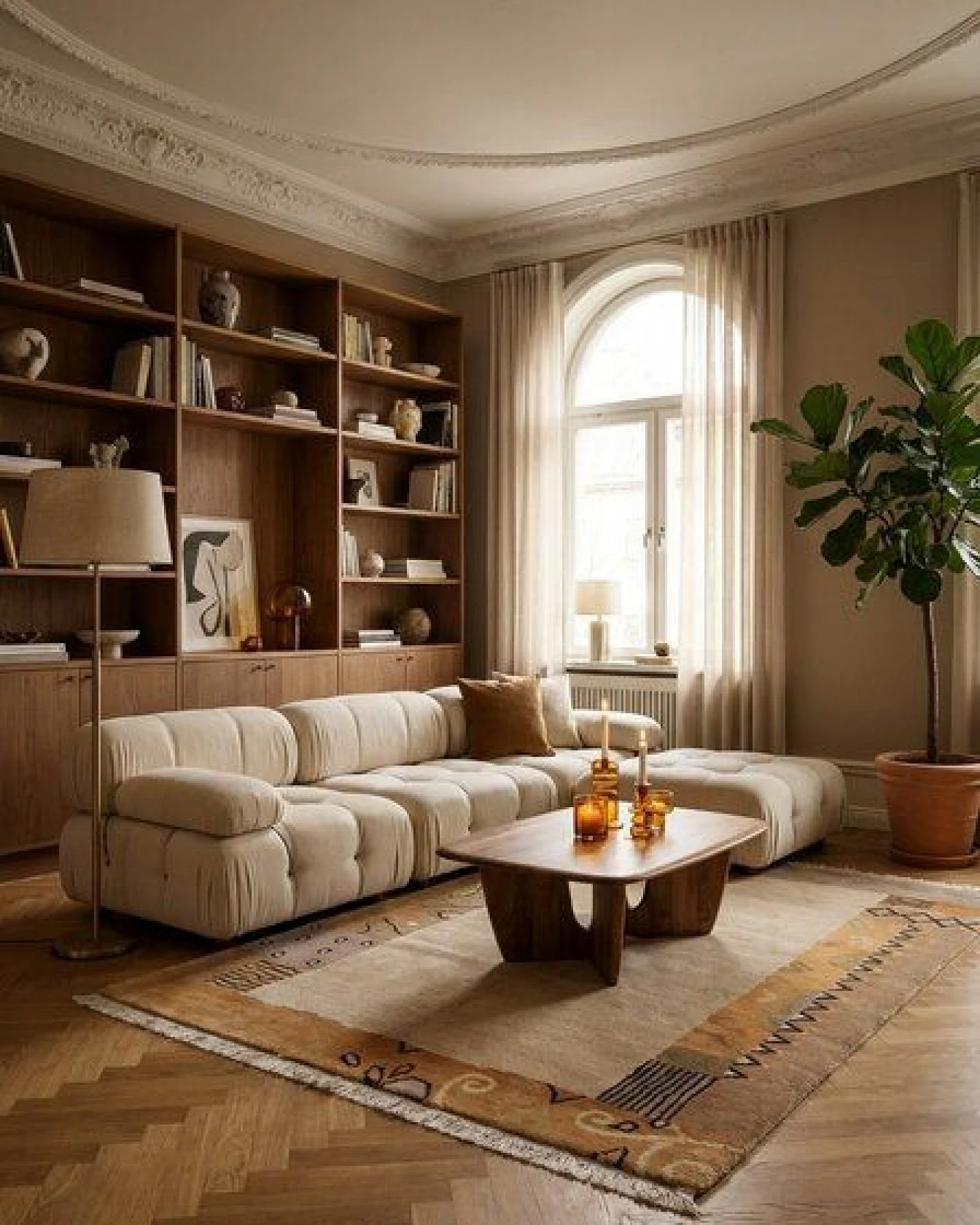 Nepal Beige „Rugtales“ aus Schurwolle, 152x195 cm – Ansicht 2