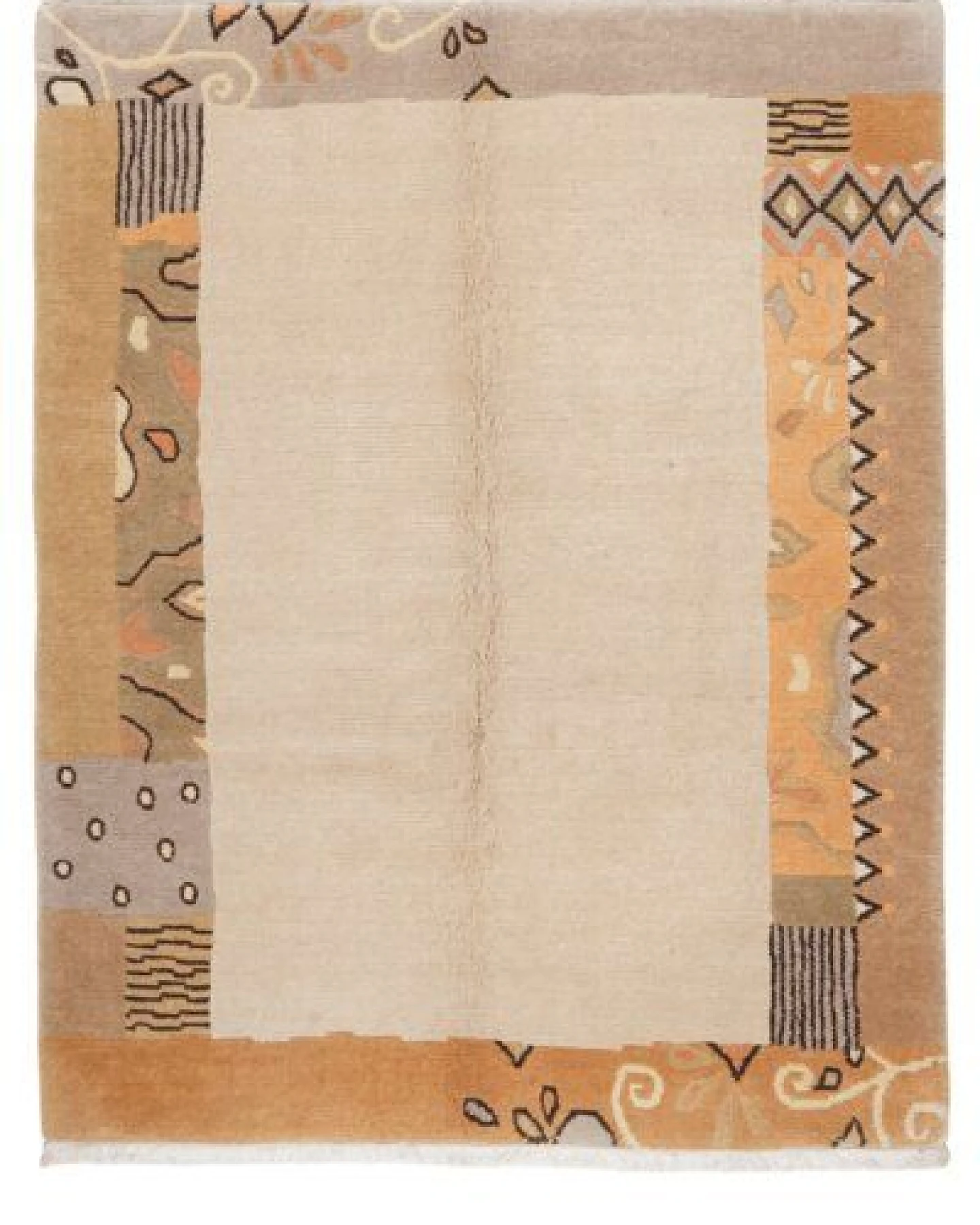 Nepal Beige „Rugtales“ aus Schurwolle, 152x195 cm – Ansicht 3
