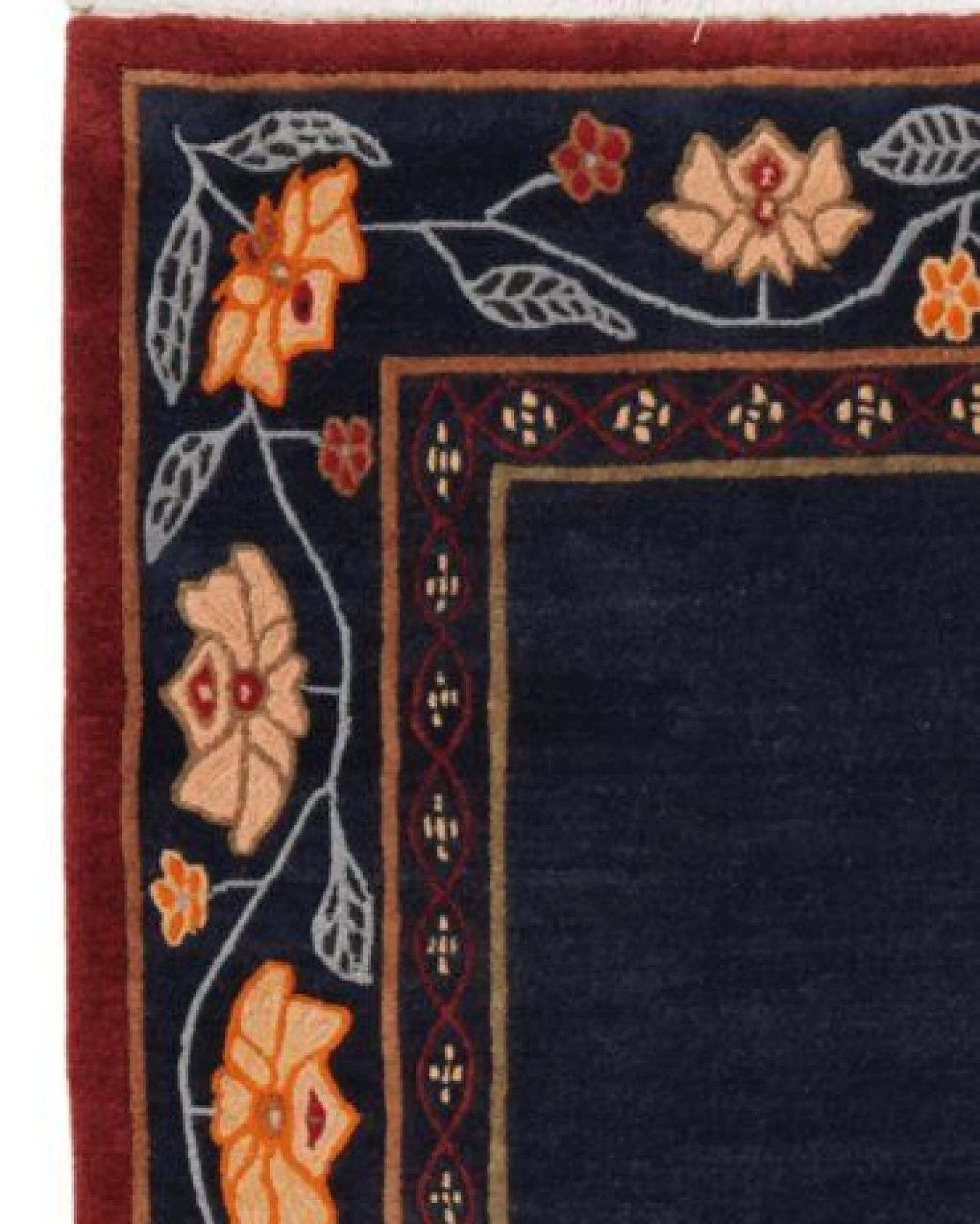 Nepal Blau „Rugtales“ aus Schurwolle, 141x198 cm – Ansicht 4