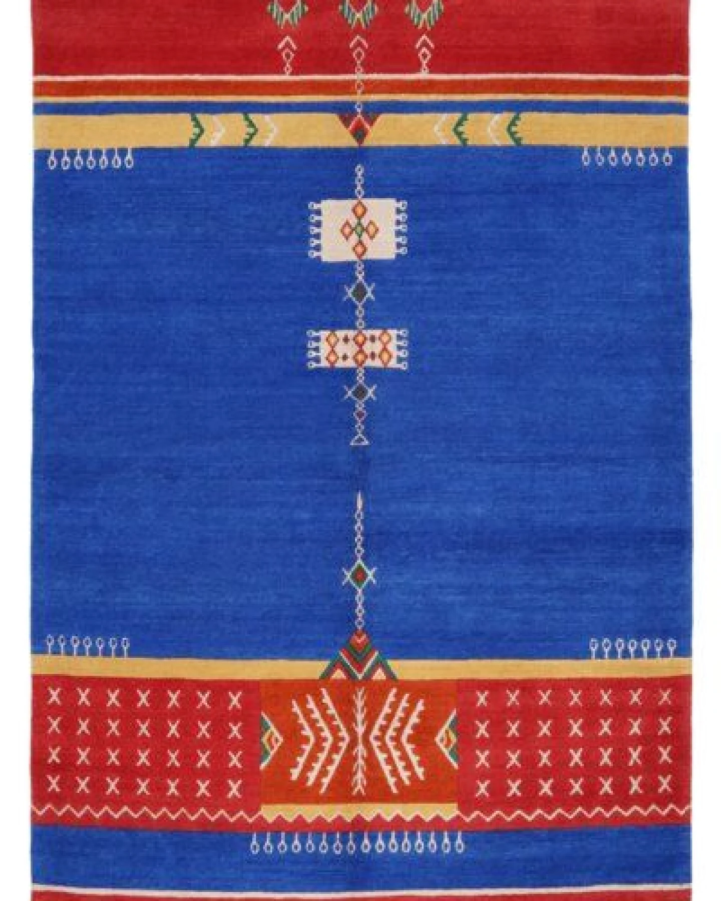 Nepal Blau „Rugtales“ aus Schurwolle, 170x240 cm – Ansicht 3
