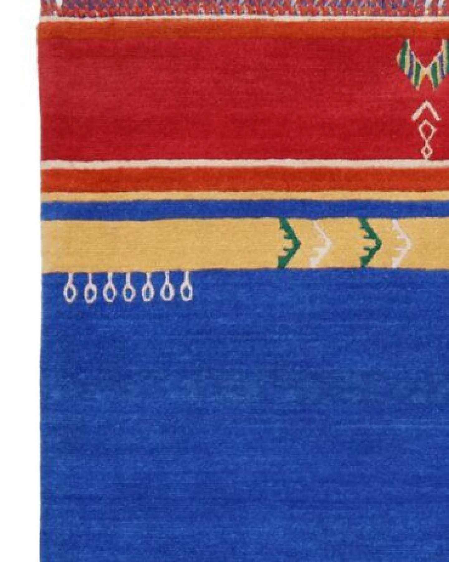 Nepal Blau „Rugtales“ aus Schurwolle, 170x240 cm – Ansicht 4