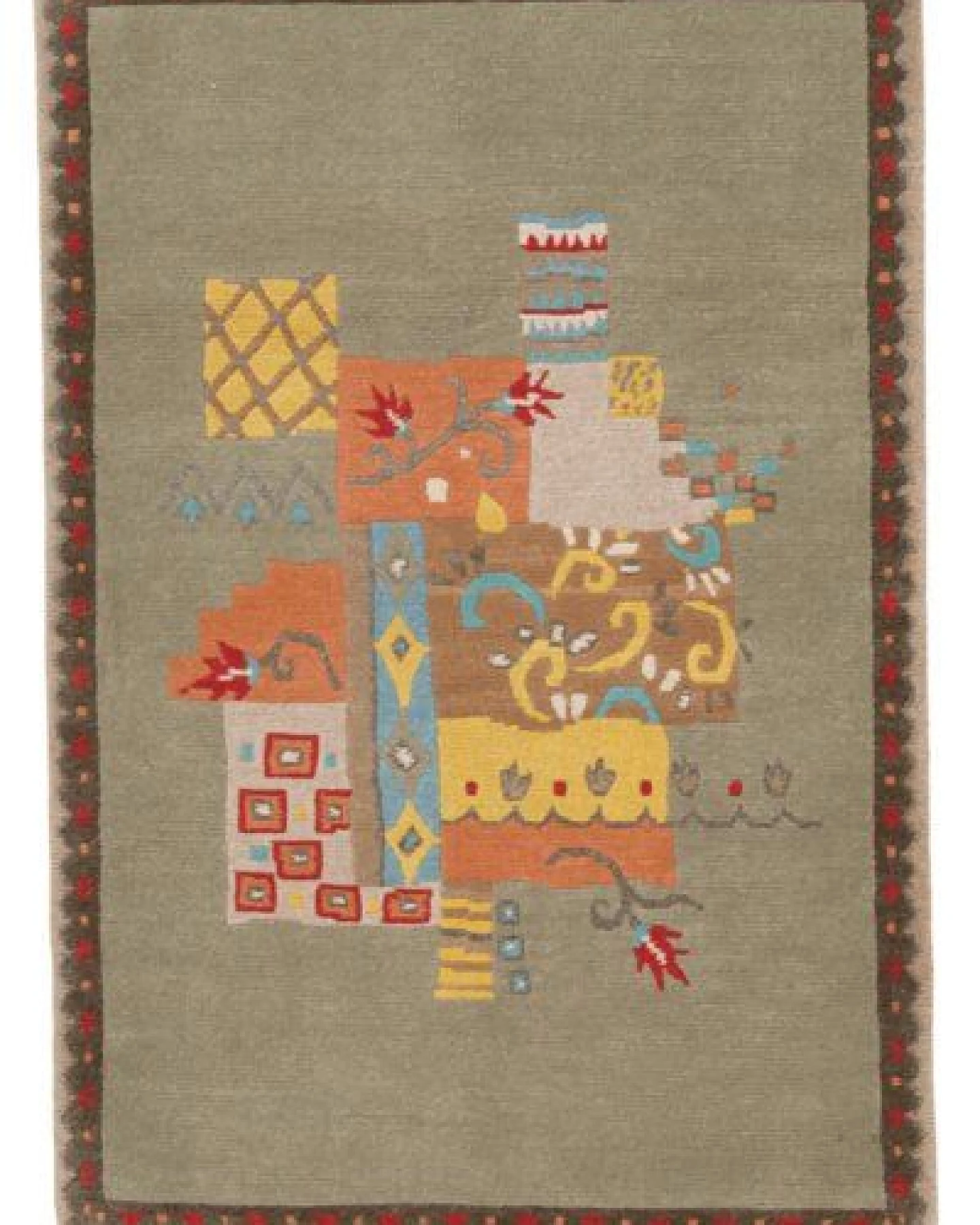 Nepal Grün „Rugtales“ aus Schurwolle, 121x185 cm – Ansicht 3