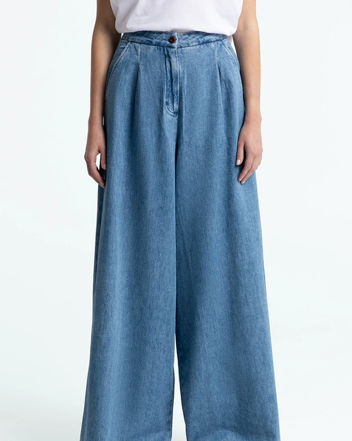Kings of Indigo Damen vegan Jeans Elsa Hopcete Electric Clean Blau