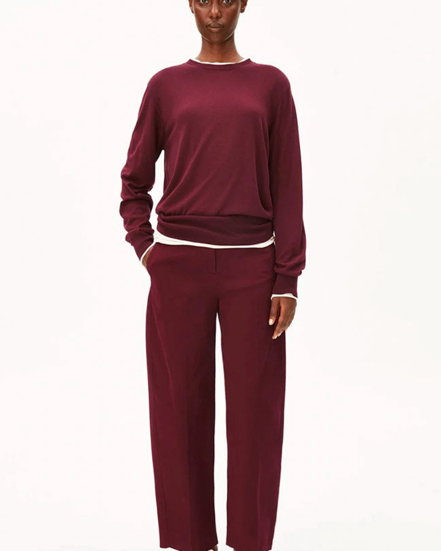 ARMEDANGELS Damen vegan Pullover Fine Knit Velvet Red – Ansicht 2