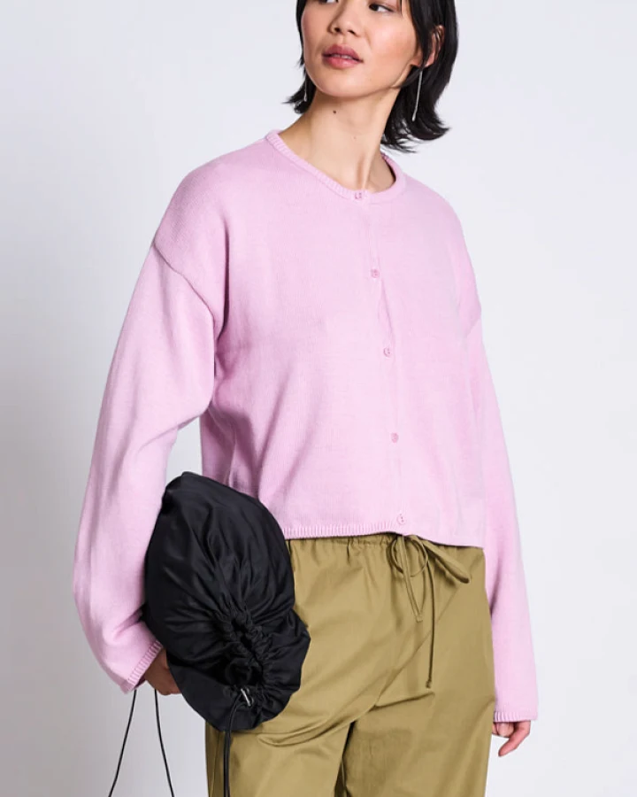 JAN N JUNE Damen vegan Strickjacke Light Asas Hellorchideefarben