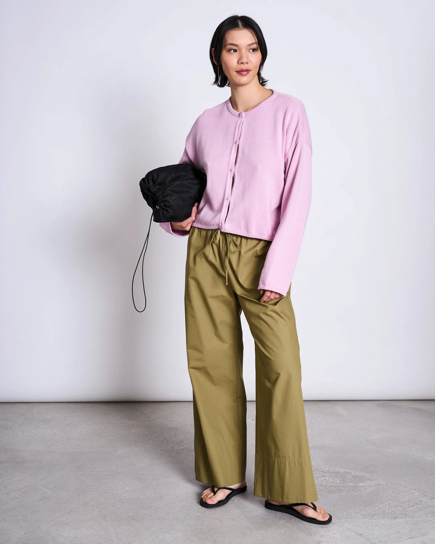 JAN N JUNE Damen vegan Strickjacke Light Asas Hellorchideefarben – Ansicht 2