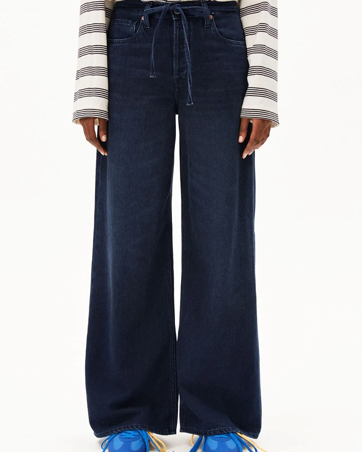 Jeans Astraeaas Mid Waist Wide Fluid Ink