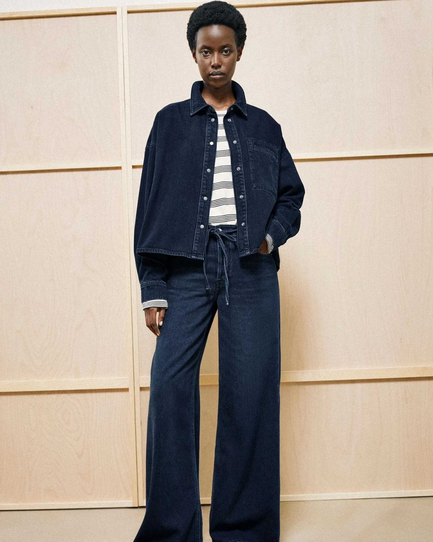 Jeans Astraeaas Mid Waist Wide Fluid Ink – Ansicht 5