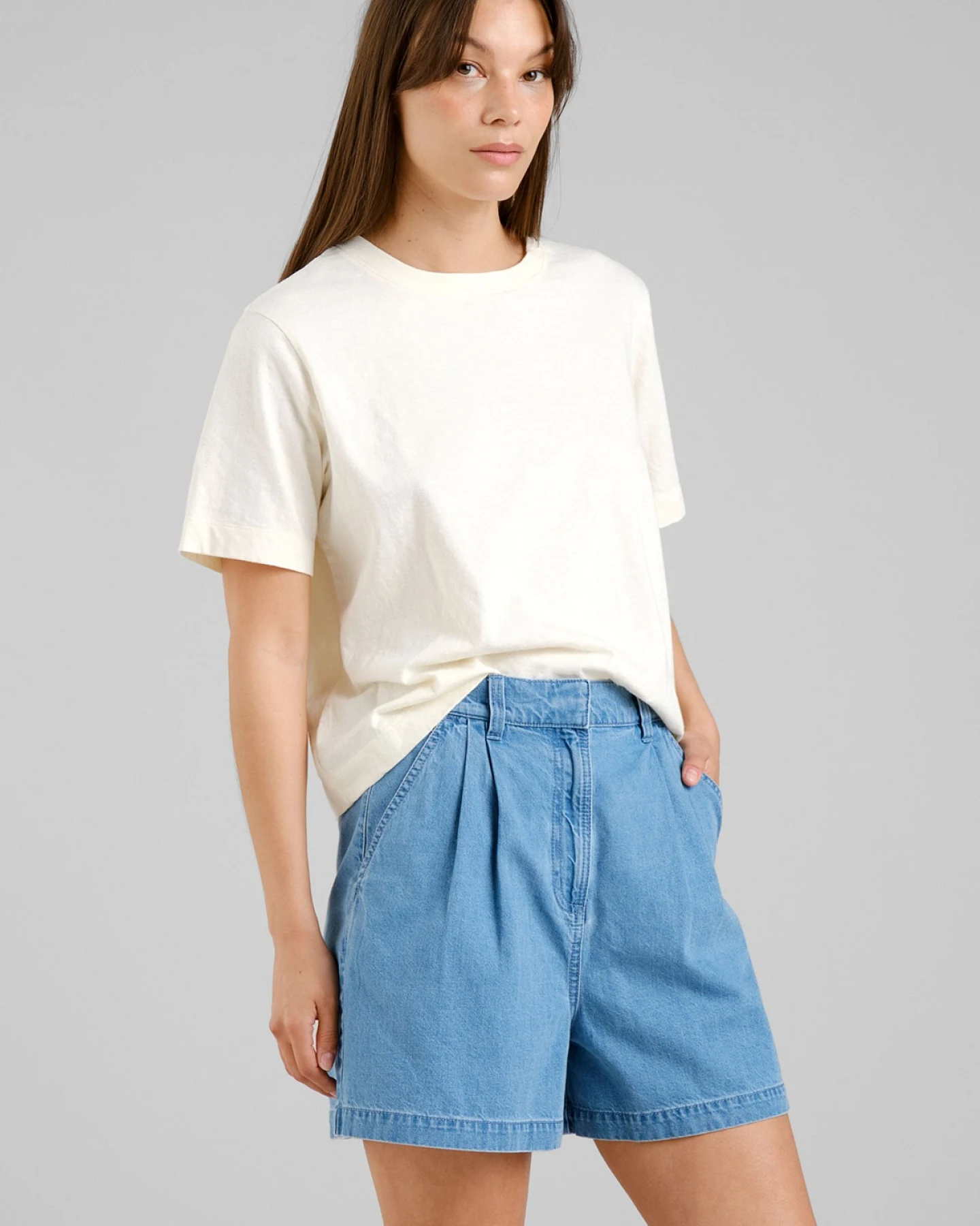 Shorts Djupvik Denim Blau – Ansicht 4