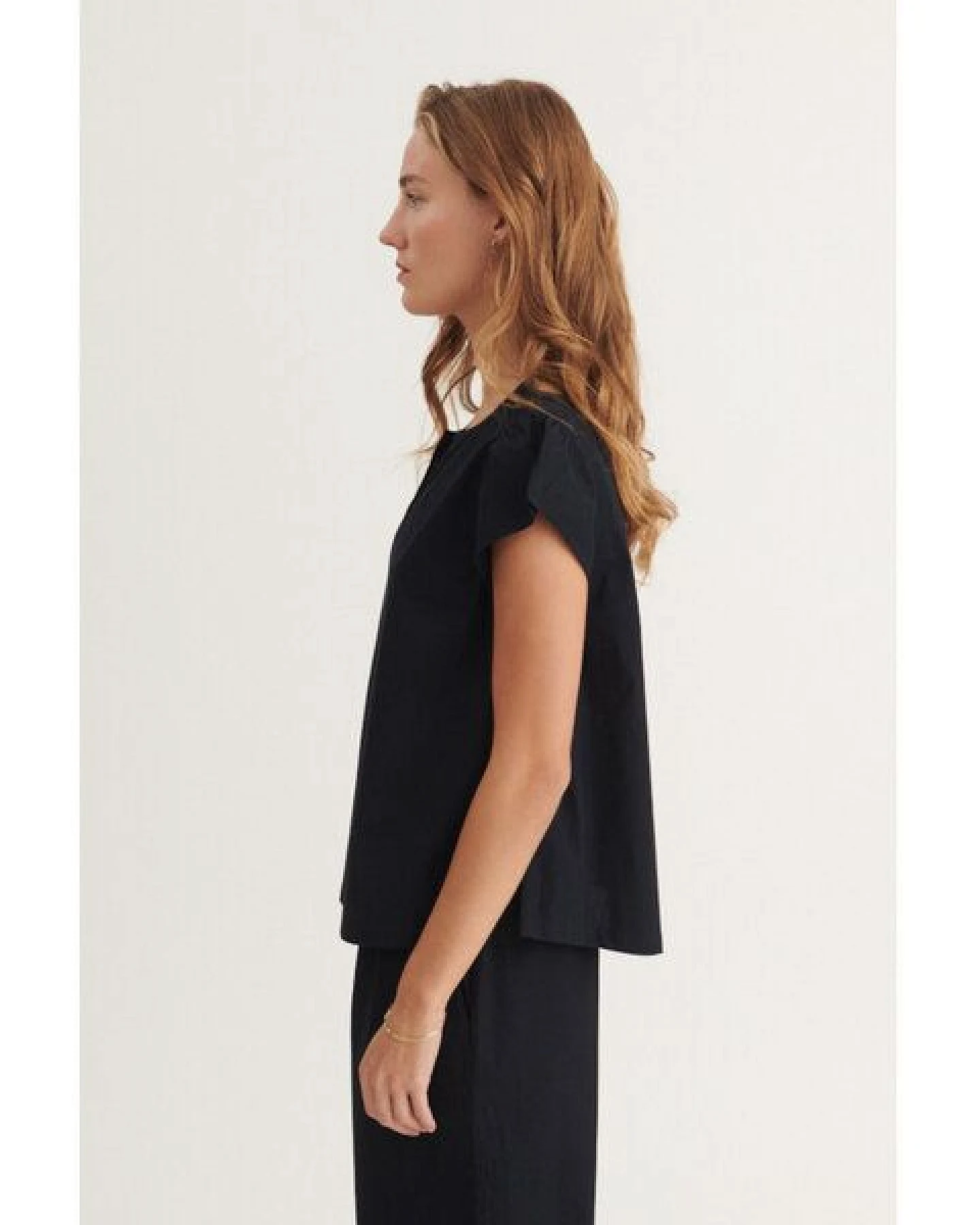 Basic Apparel Kurzarm Shirt SILJE Bluse aus Bio-Baumwolle – Ansicht 4