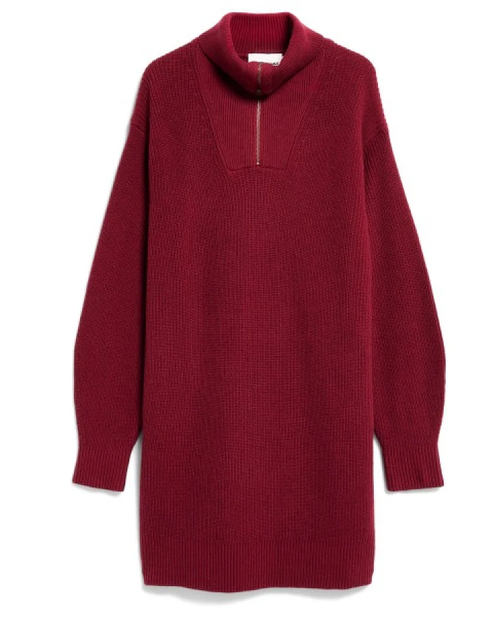 ARMEDANGELS - Women's Troyer Rib Knit Dress - Kleid Gr L rot