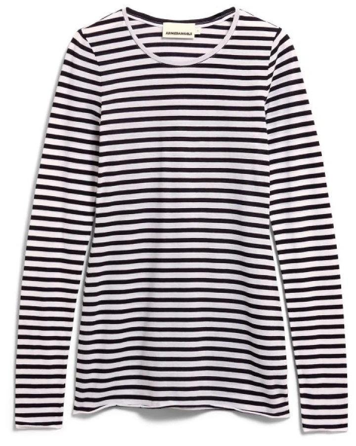 ARMEDANGELS - Women's Einiaara Stripes - Longsleeve Gr L grau