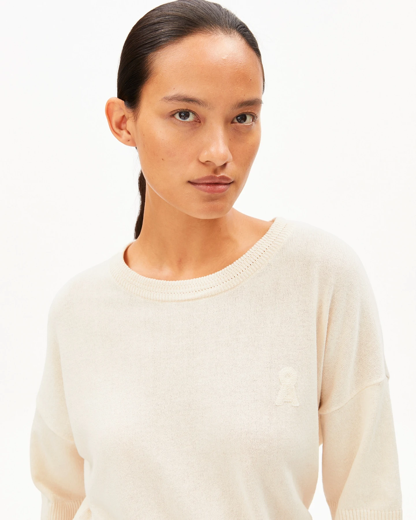 ARMEDANGELS Pullover Rabeaa Crochet Lino – Ansicht 4