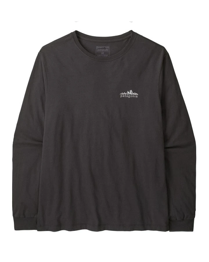 Patagonia - L/S Fitz Roy Foothills T-Shirt - Longsleeve Gr XS grau/schwarz