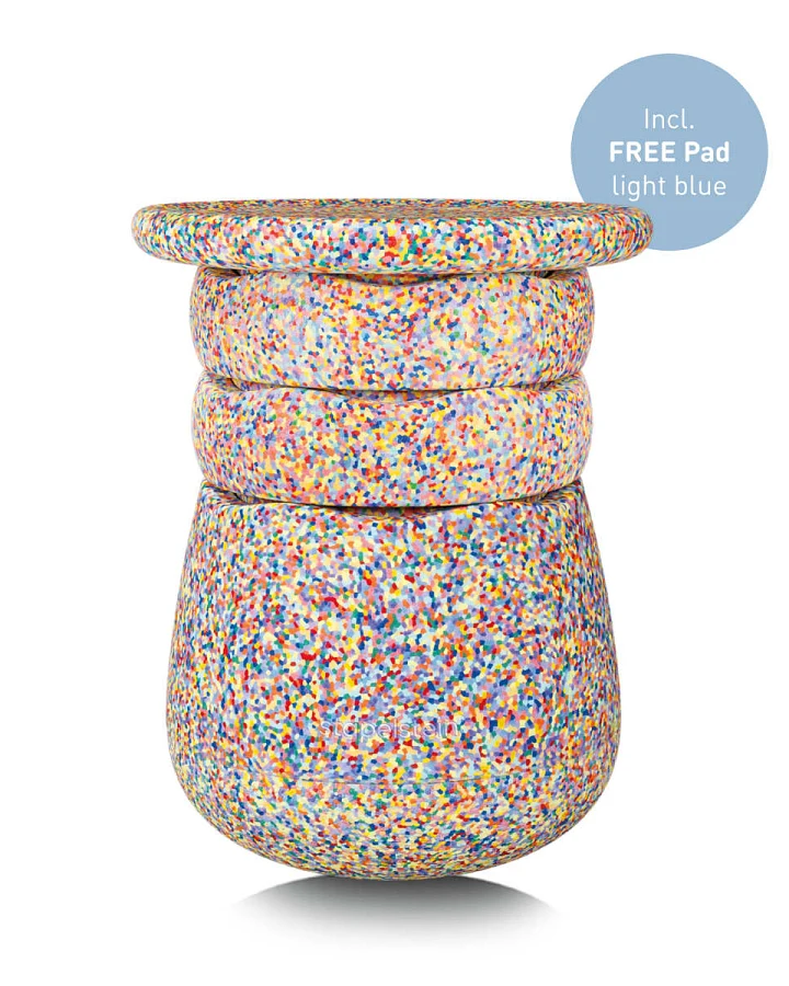 Stapelstein - Stapelstein® Dynamic 4er Set confetti + Pad