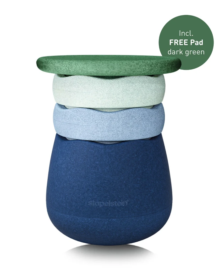 Stapelstein - Stapelstein® Dynamic 4er Set waters & greens + Pad