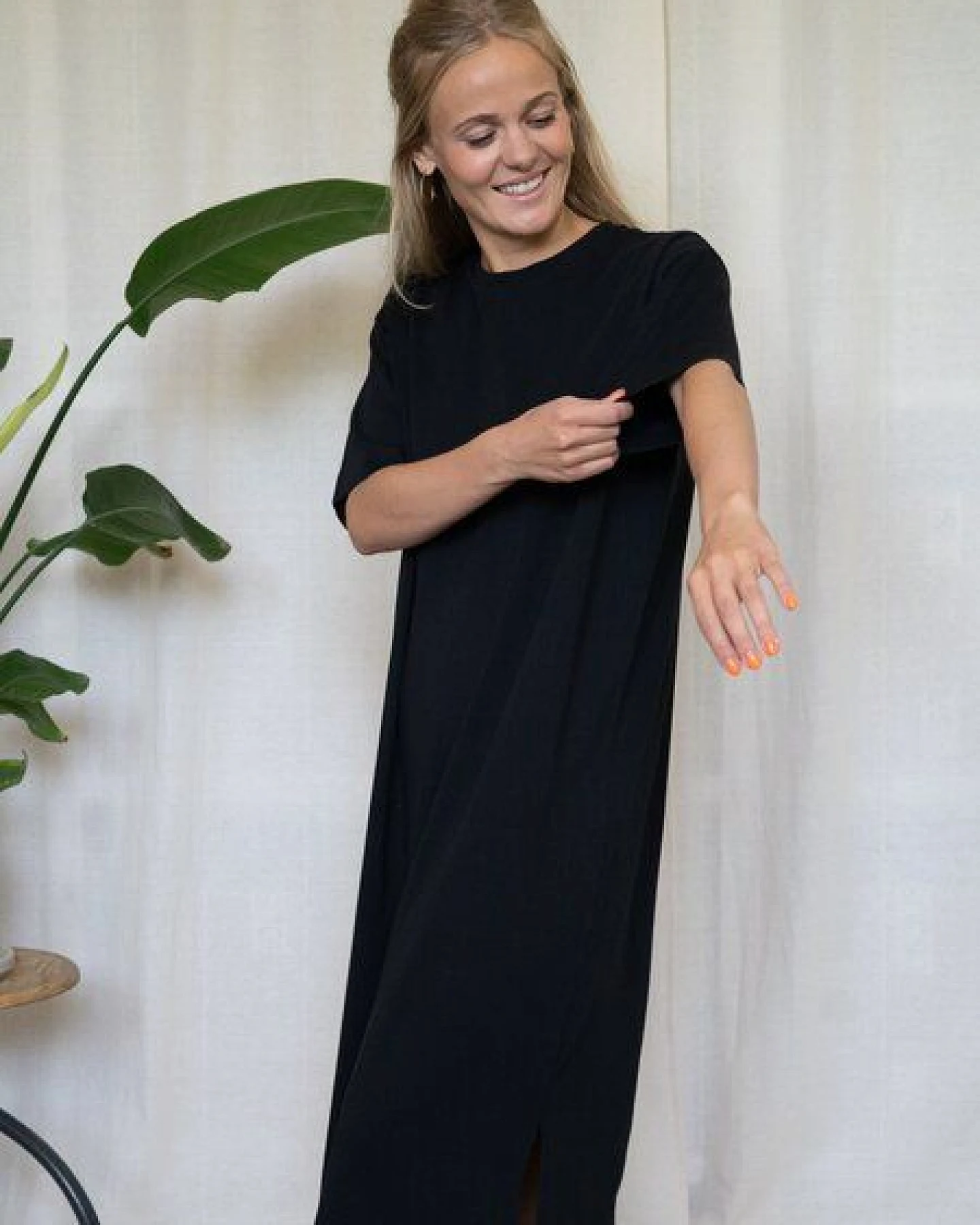 FUXBAU Frauen Midikleid - schwarz – Ansicht 3