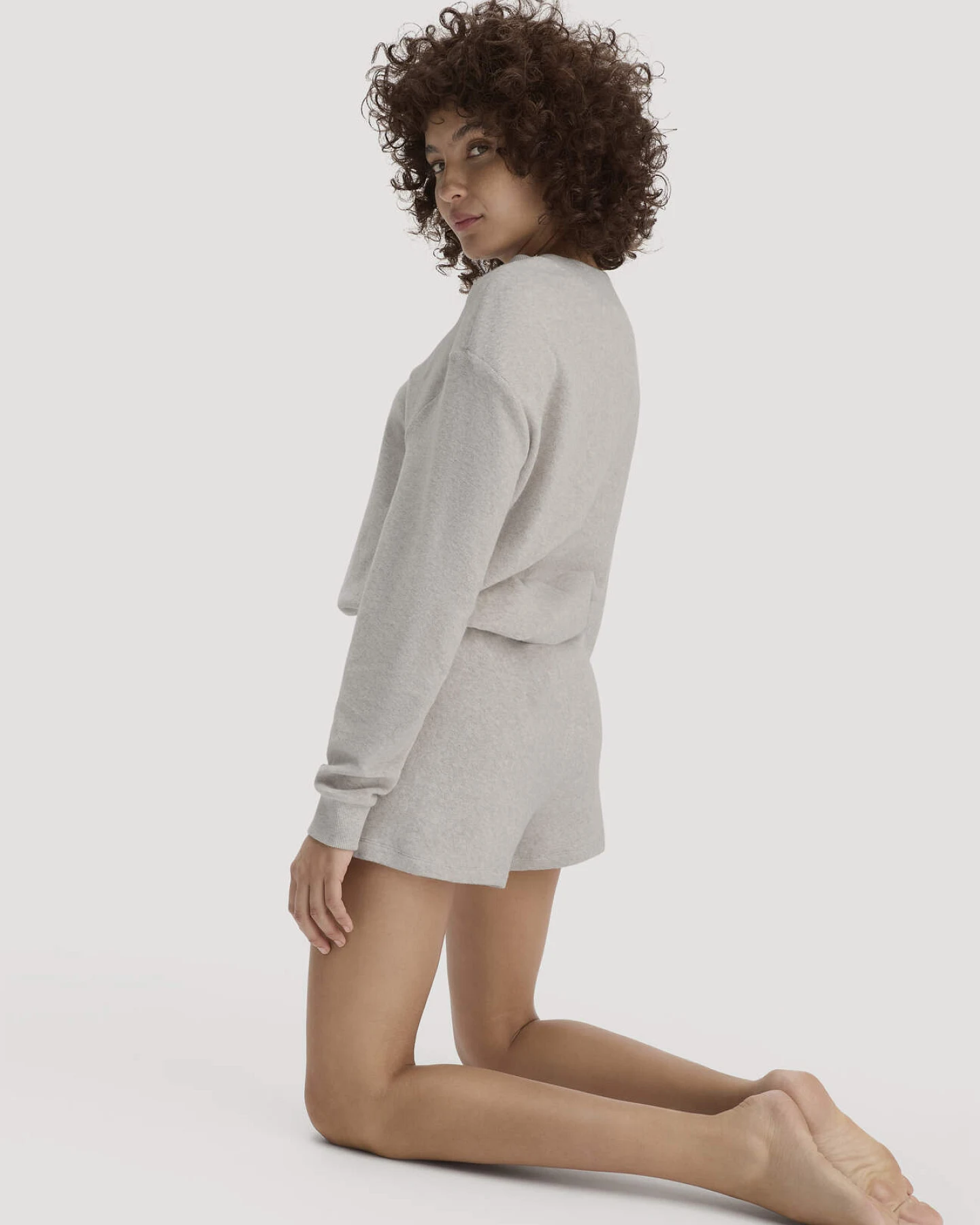 hessnatur Damen Frottee Shorts PURE COTTON aus Bio-Baumwolle - beige - Größe 46 – Ansicht 3