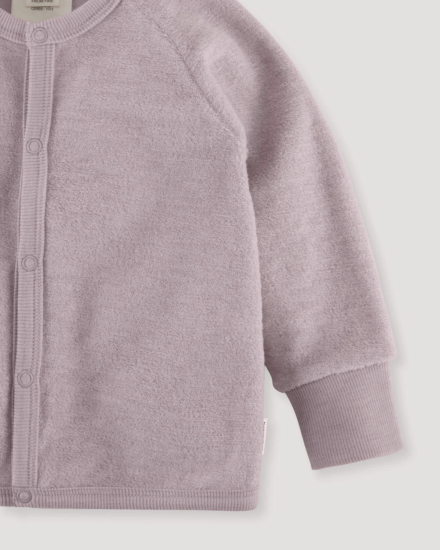 hessnatur Baby Wollfrottee Jacke aus Bio-Merinowolle - rosa - Größe 50/56 – Ansicht 3