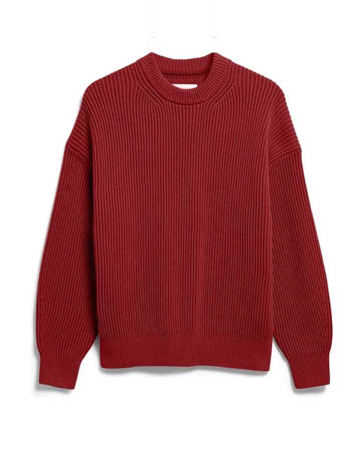 ARMEDANGELS - Women's Vanisé Rib Knit Sweater - Pullover Gr S rot