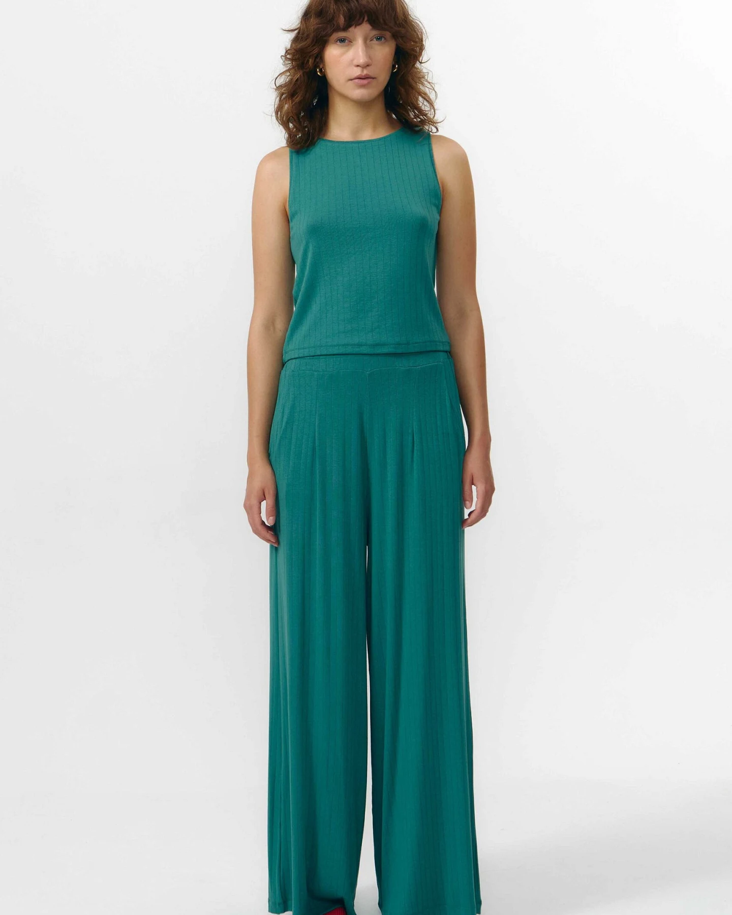 SUITE13LAB Damen vegan Hose Yala Teal – Ansicht 2