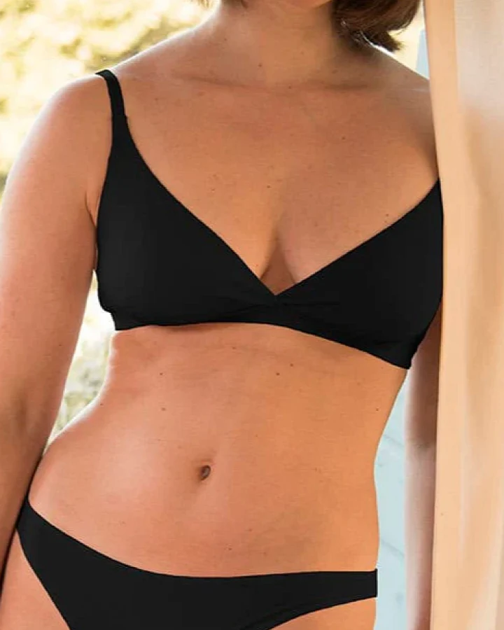Olly Lingerie Damen vegan Bh Triangle Mei Schwarz