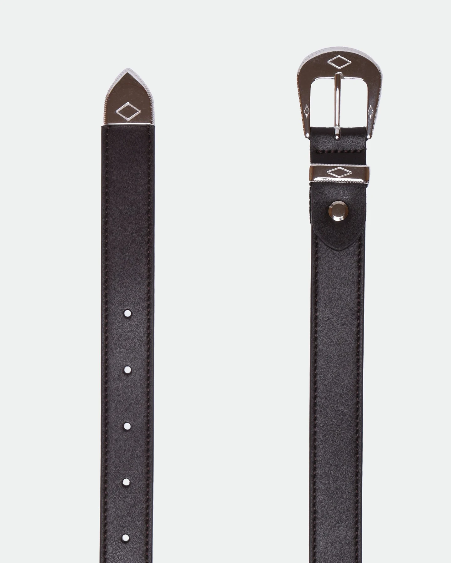 Solari Milano Damen vegan Gürtel Mit Rock Schnalle Schwarz – Ansicht 2