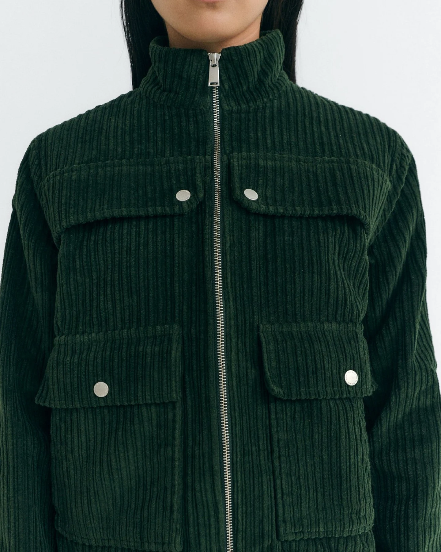 Jacke Celia Corduroy Grün – Ansicht 3