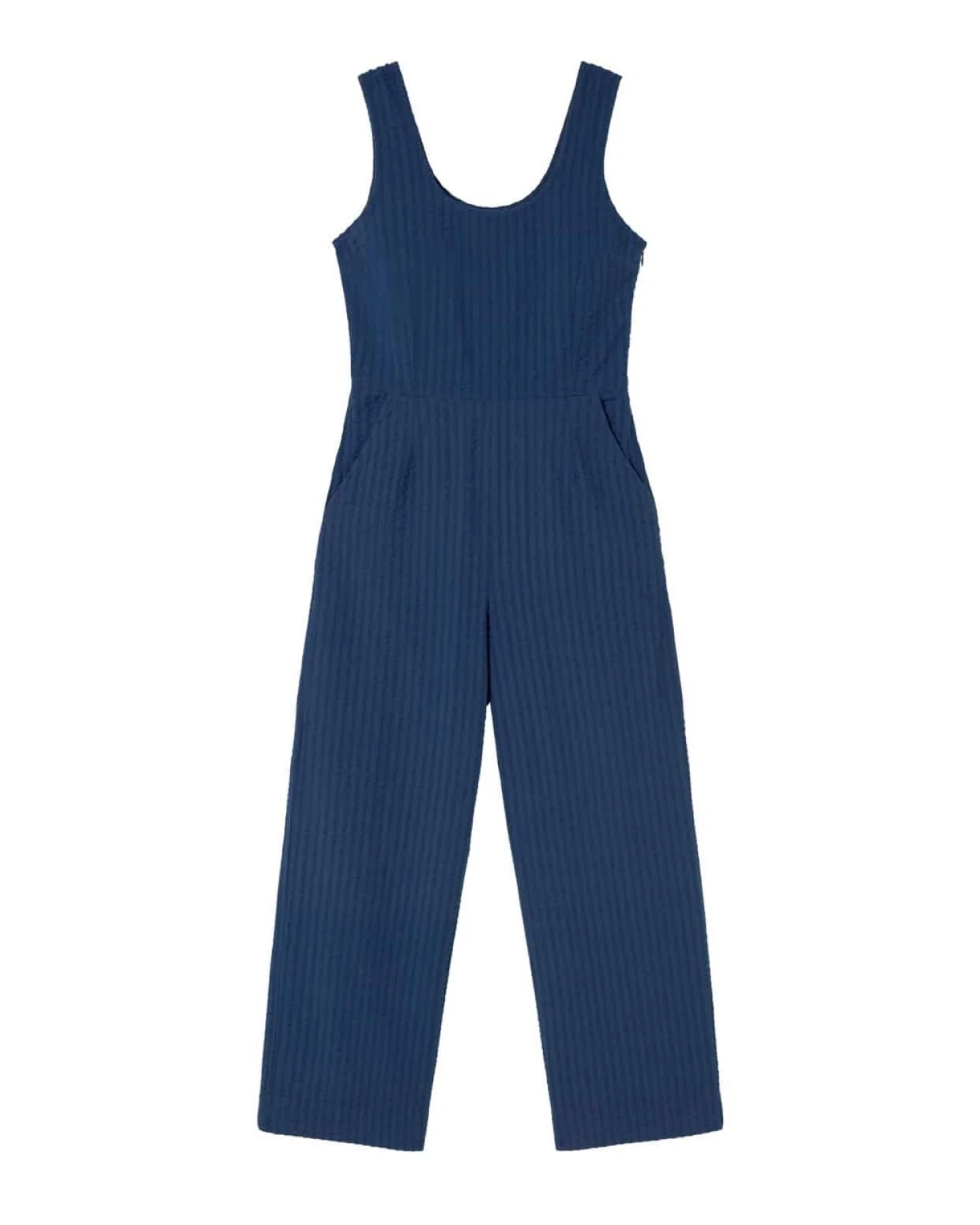 Jumpsuit Raflesia Seersucker Blau – Ansicht 5
