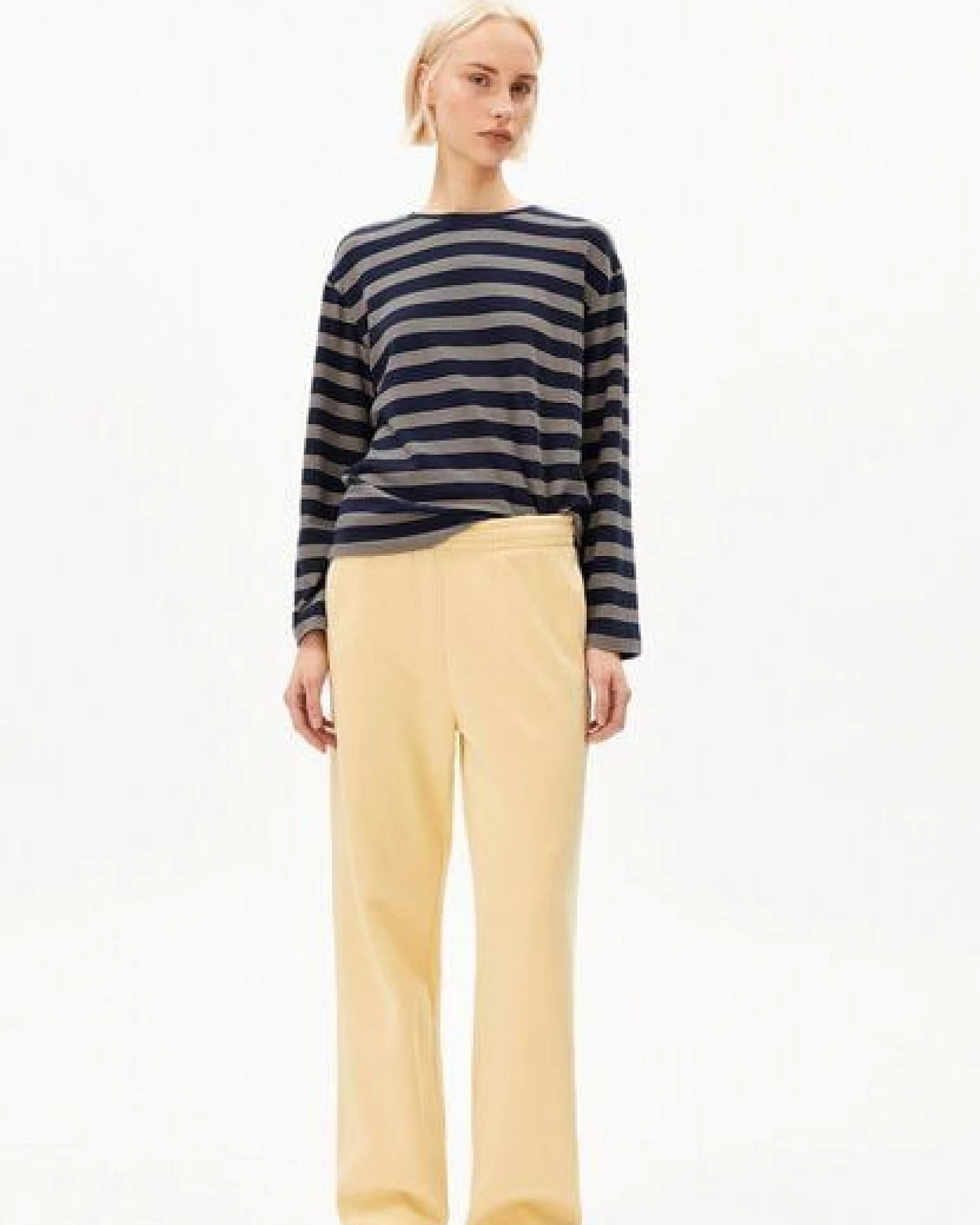ARMEDANGELS MARYNAA FINE STRIPE Damen Longsleeve aus Bio-Baumwoll Mix – Ansicht 4