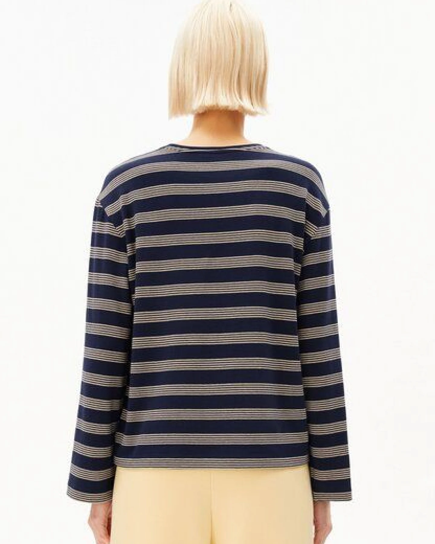 ARMEDANGELS MARYNAA FINE STRIPE Damen Longsleeve aus Bio-Baumwoll Mix – Ansicht 2