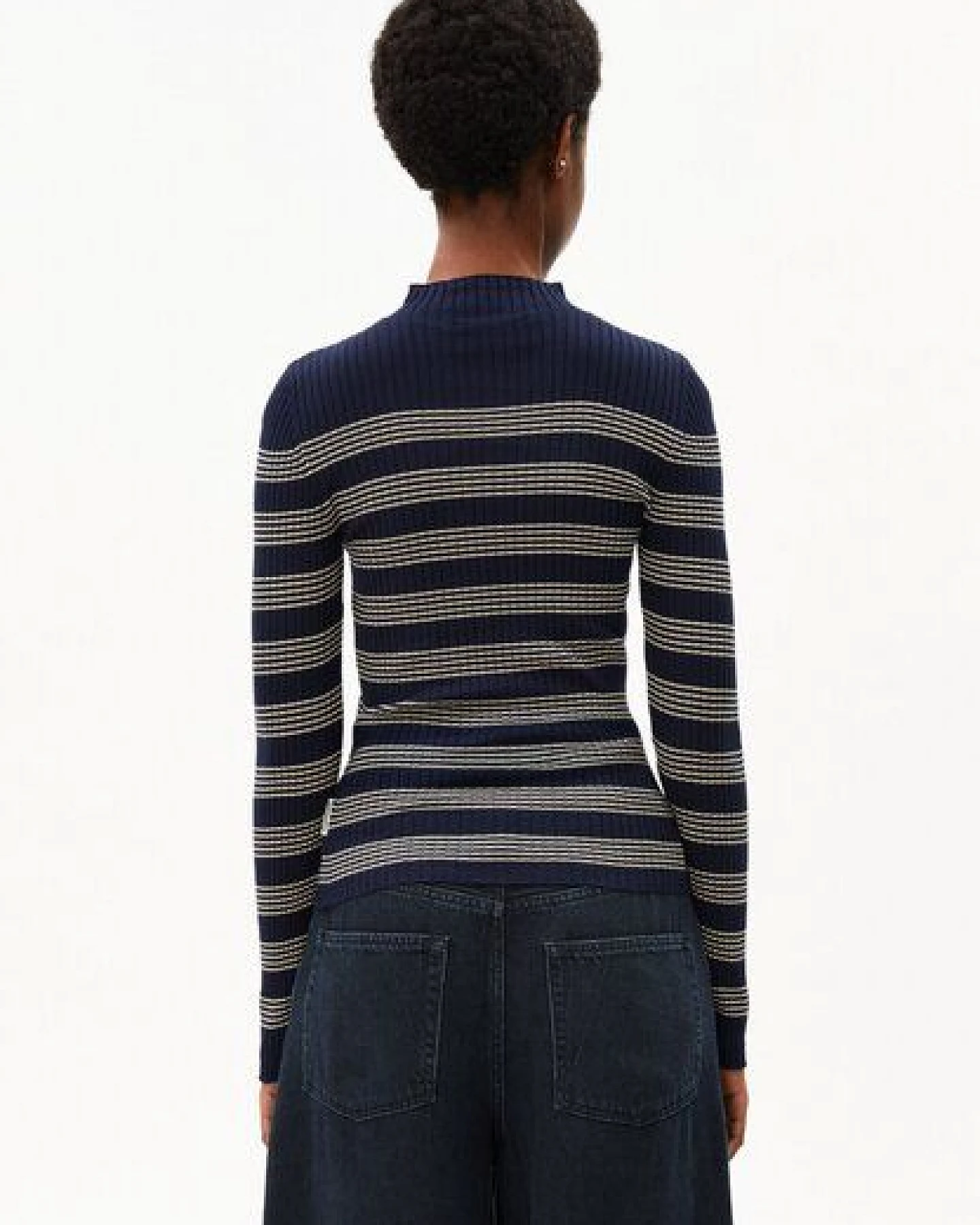 ARMEDANGELS ALAANIA STRIPED Damen Strickpullover aus 100% Bio-Baumwolle – Ansicht 2
