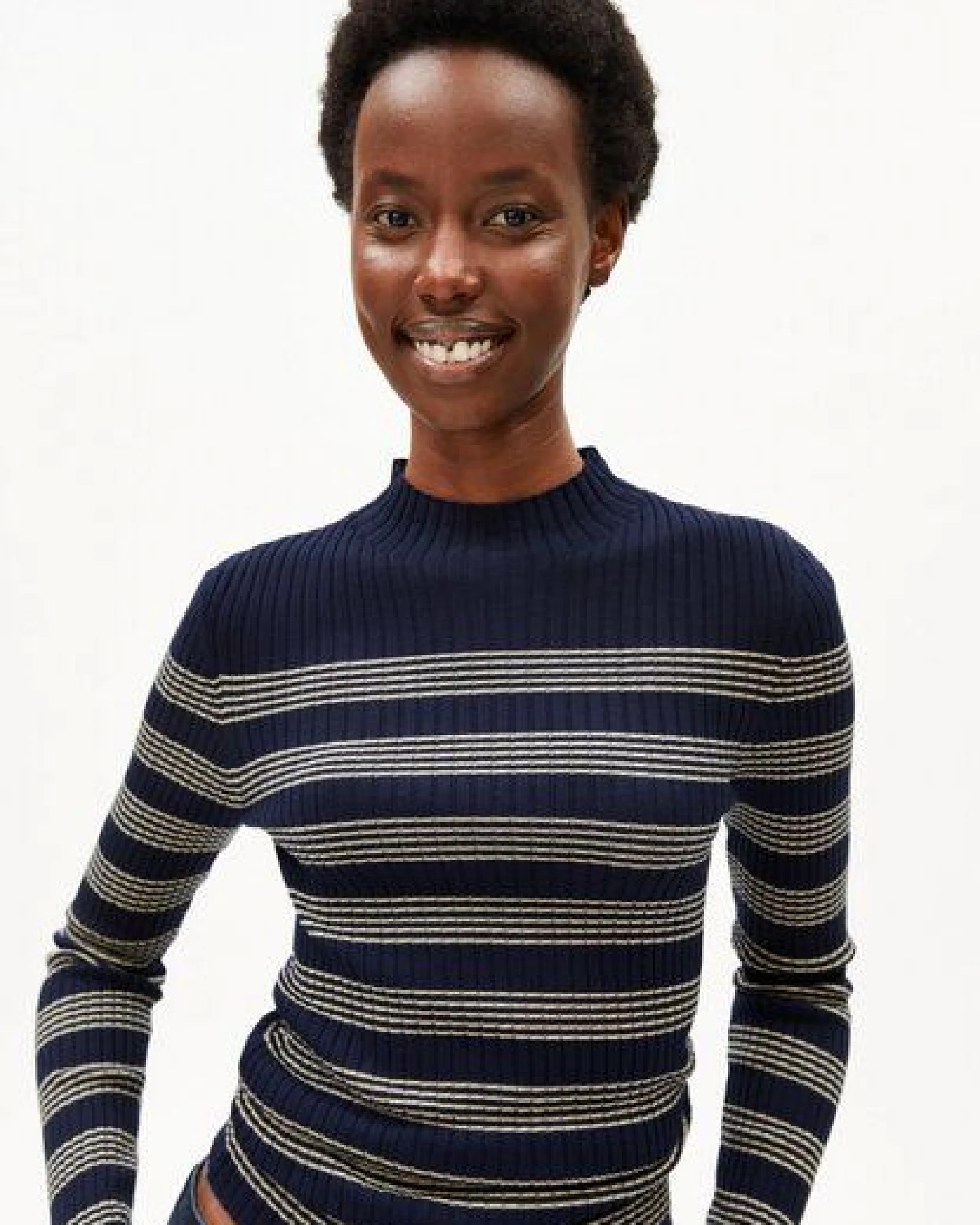 ARMEDANGELS ALAANIA STRIPED Damen Strickpullover aus 100% Bio-Baumwolle – Ansicht 3