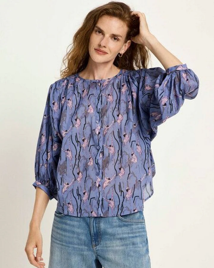 LANIUS Blusenshirt mit Kräuseln