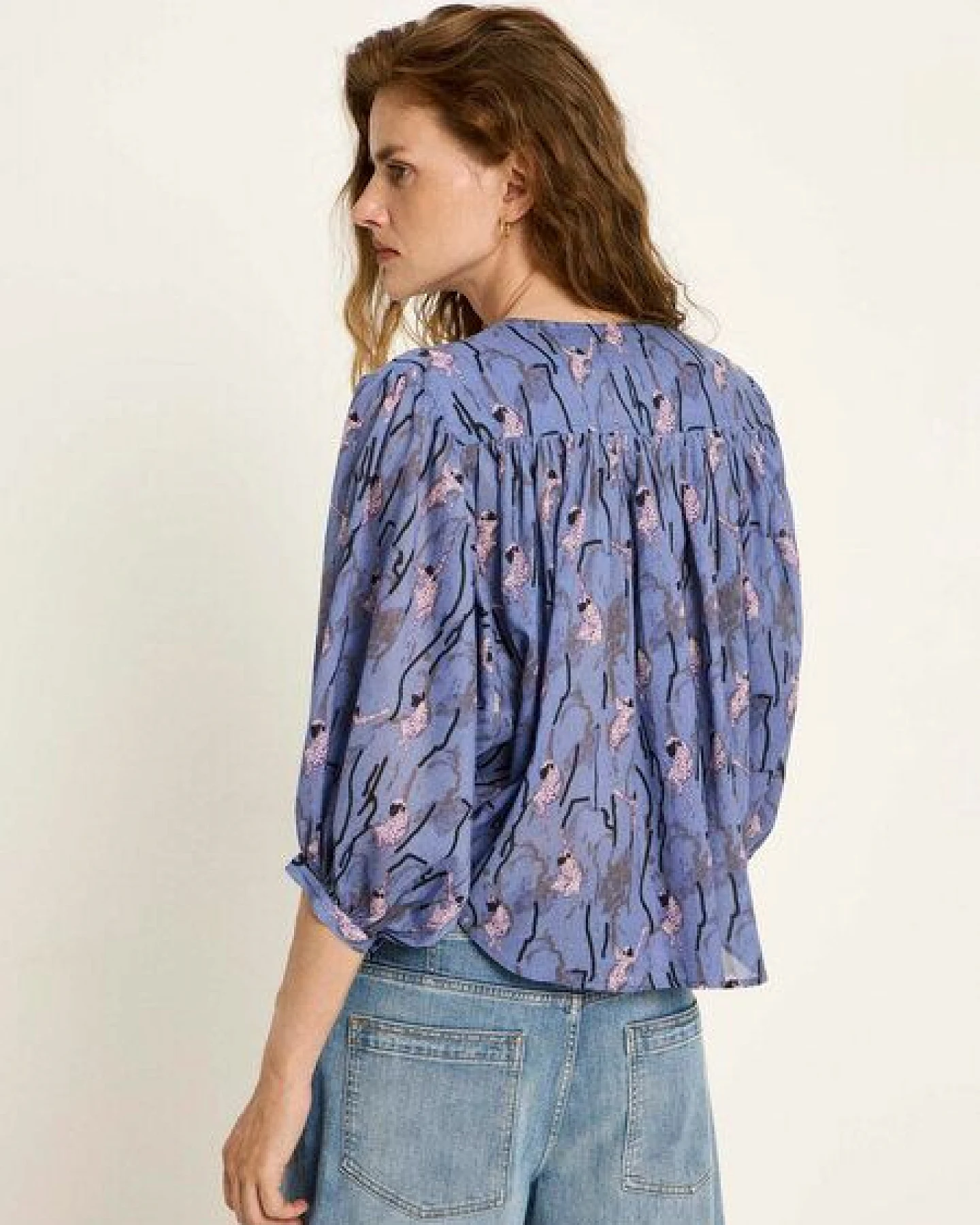 LANIUS Blusenshirt mit Kräuseln – Ansicht 4