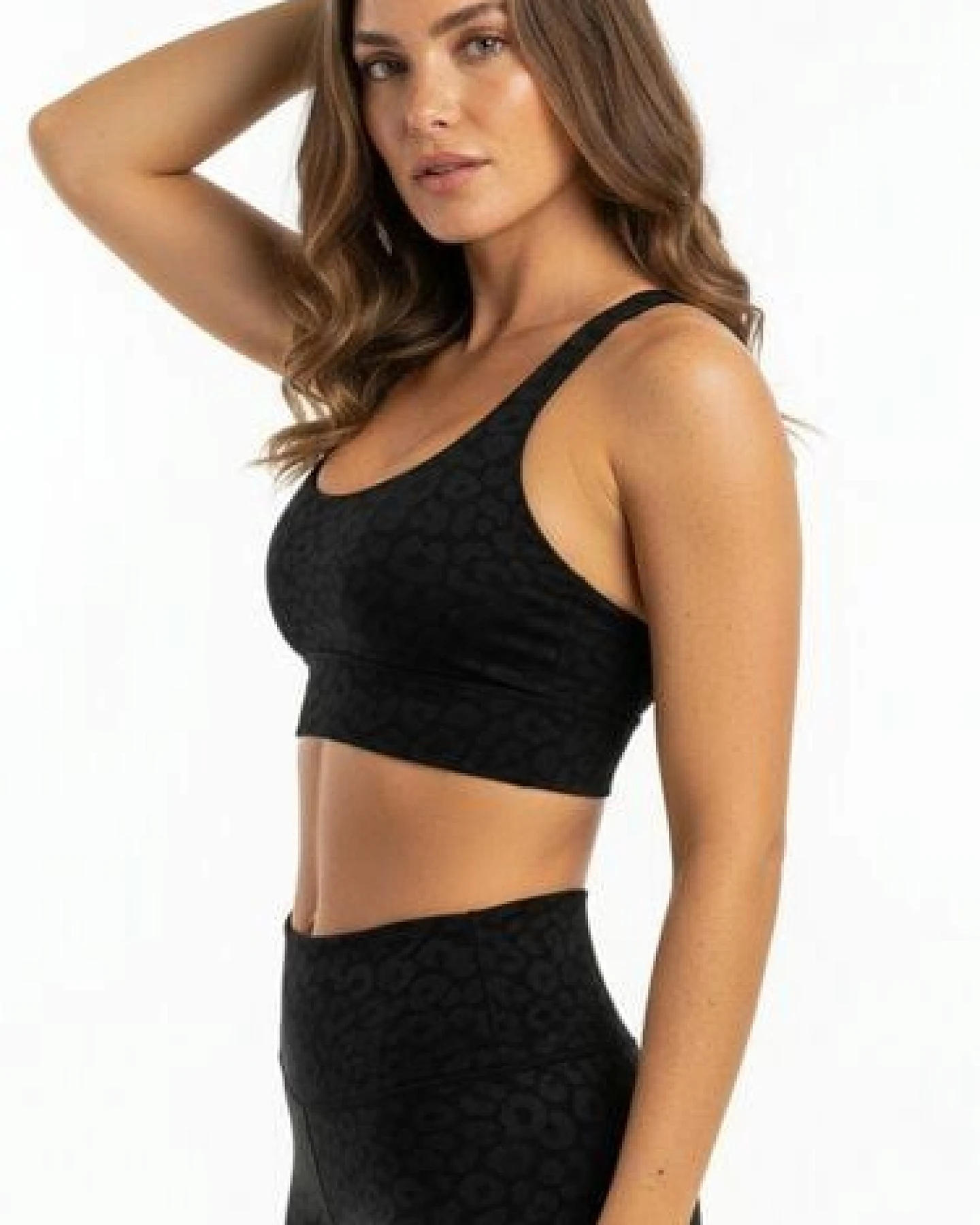 Yoga Hero Sport BH Leopard ecoNYL mit herausnehmbaren Pads – Ansicht 3