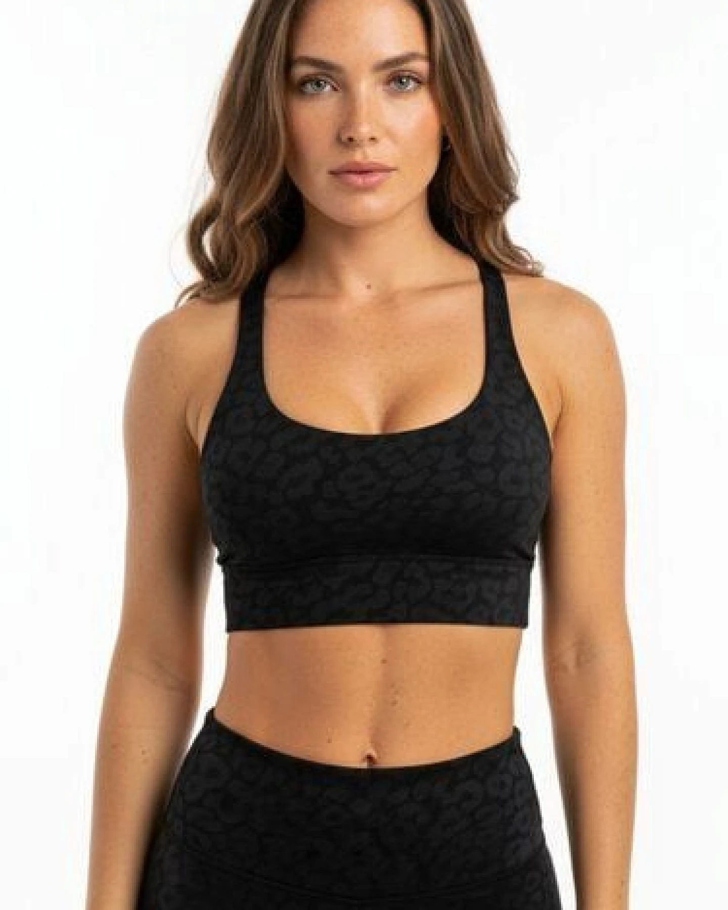 Yoga Hero Sport BH Leopard ecoNYL mit herausnehmbaren Pads – Ansicht 2