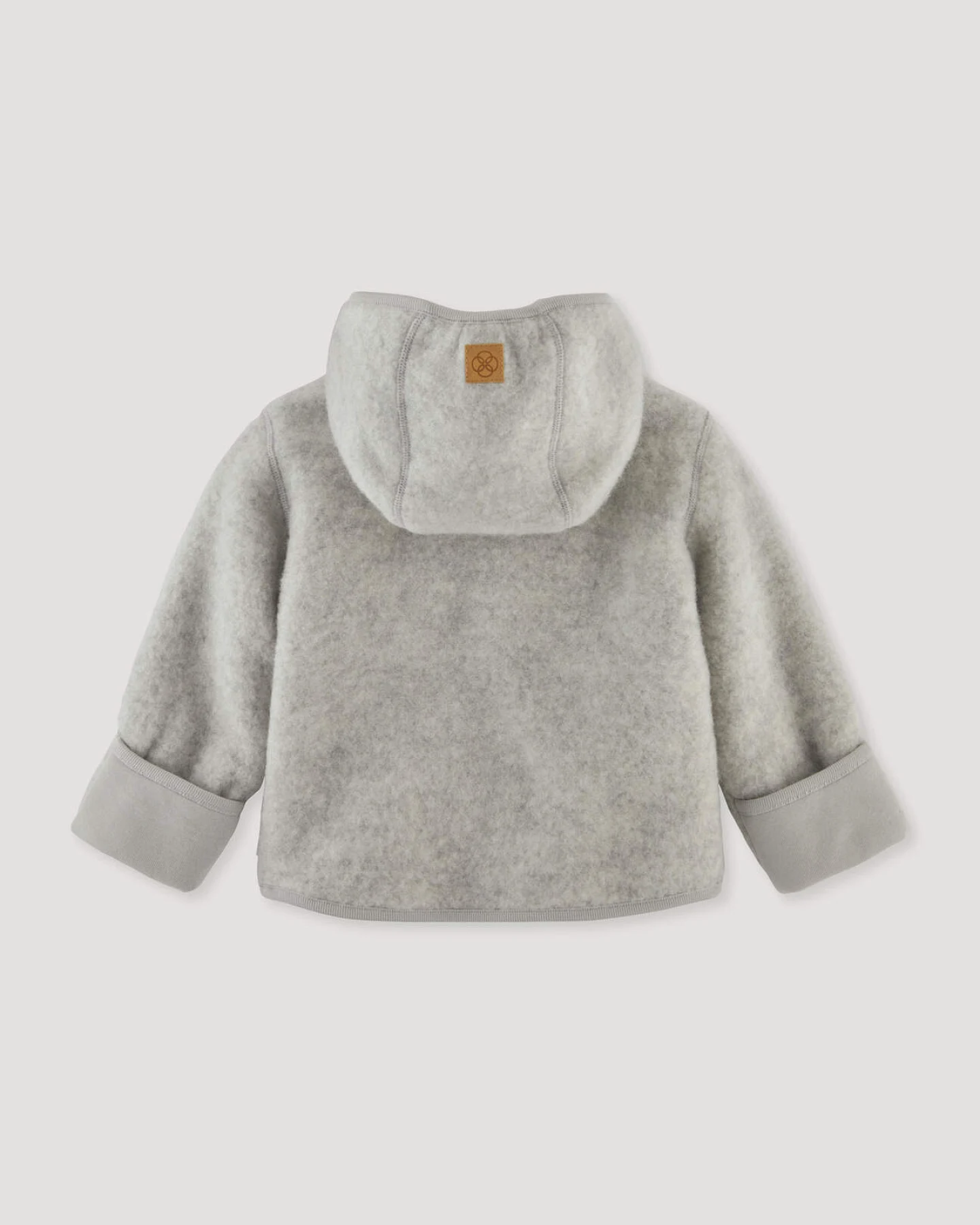 hessnatur Baby Wollfleece Jacke aus Bio-Merinowolle - grau - Größe 62/68 – Ansicht 2