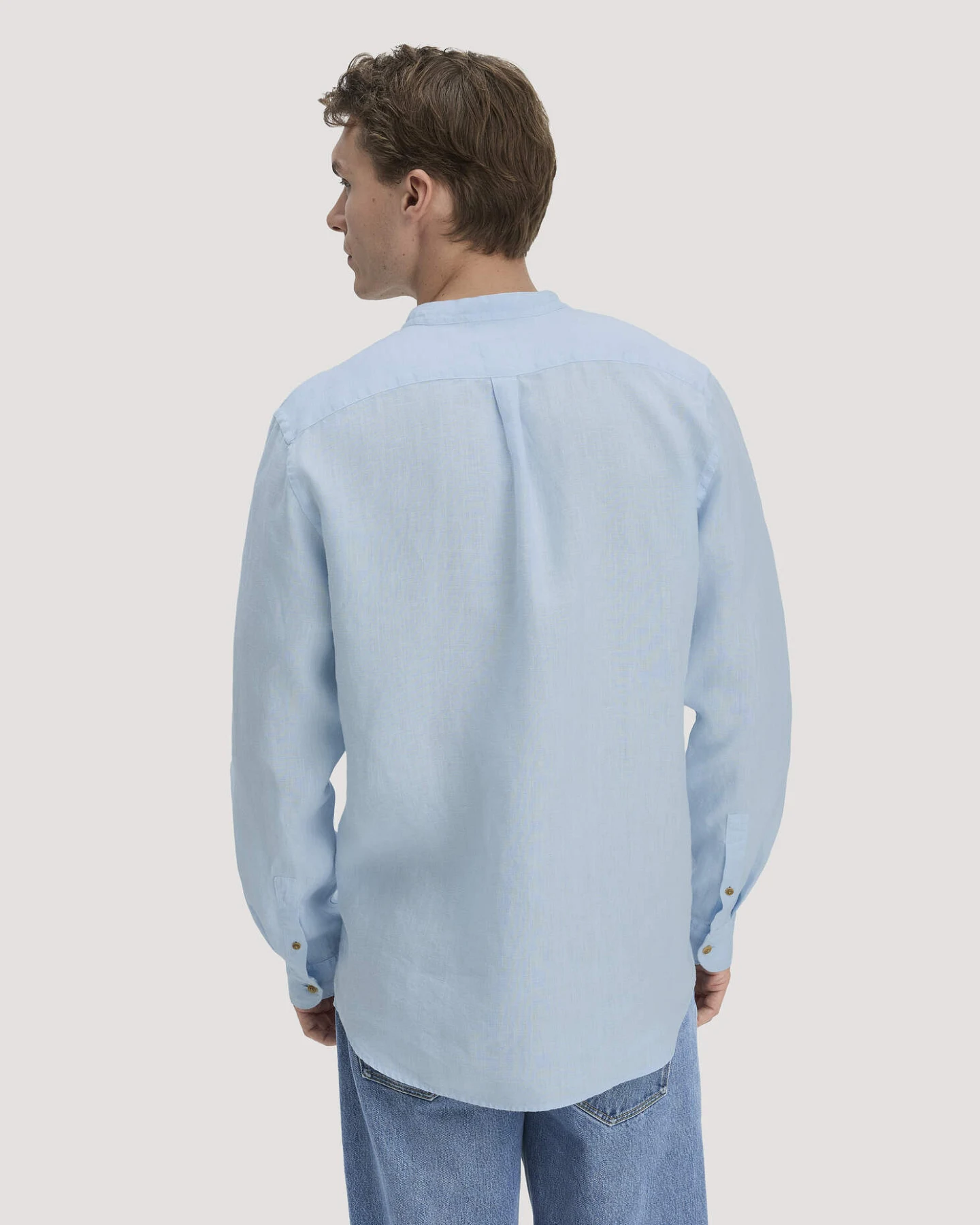 hessnatur Herren Hemd Regular aus Leinen - blau - Größe XL (43/44) – Ansicht 3