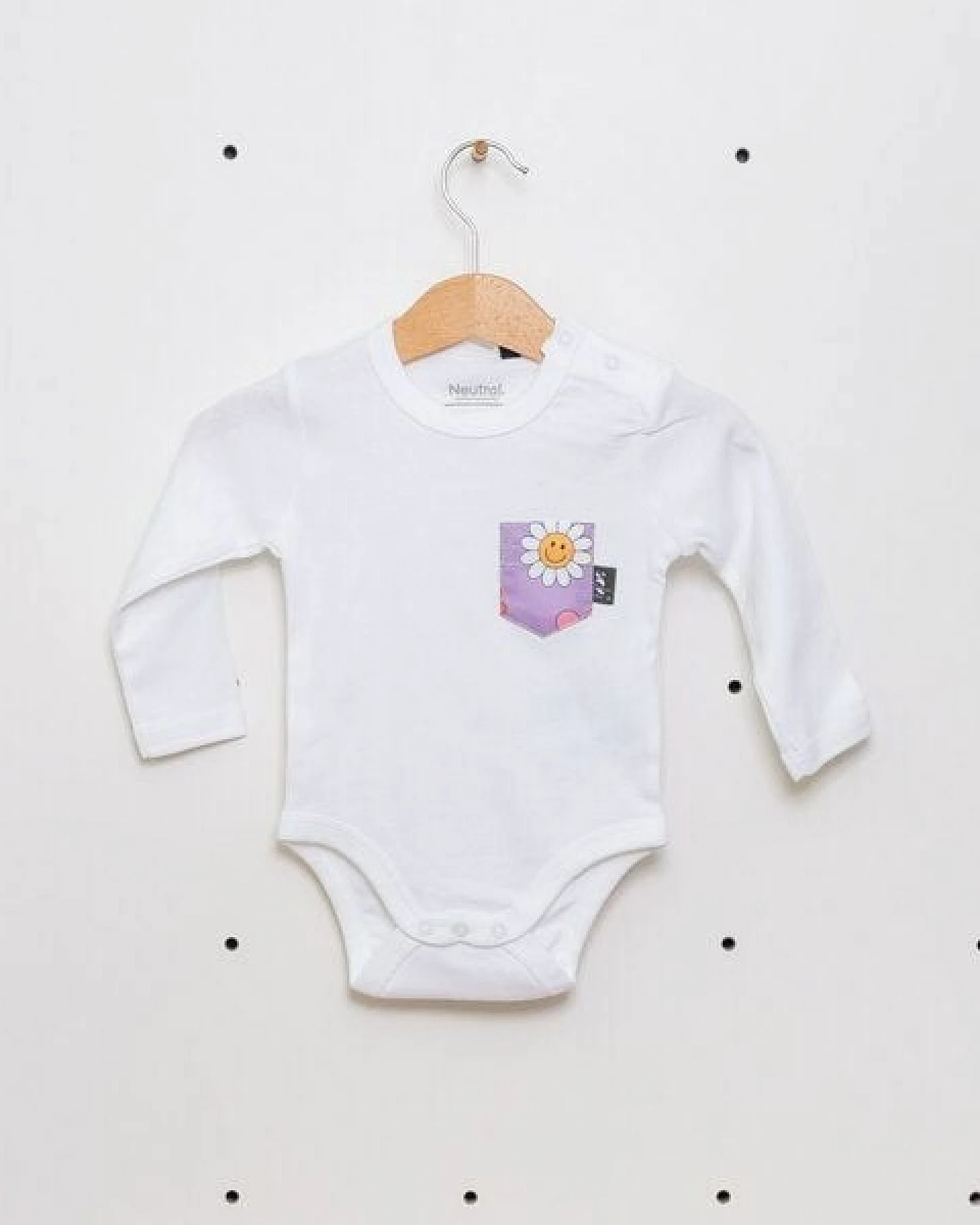 soki Nachhaltiger Baby Body Langarm - Good Vibes Edition – Ansicht 3