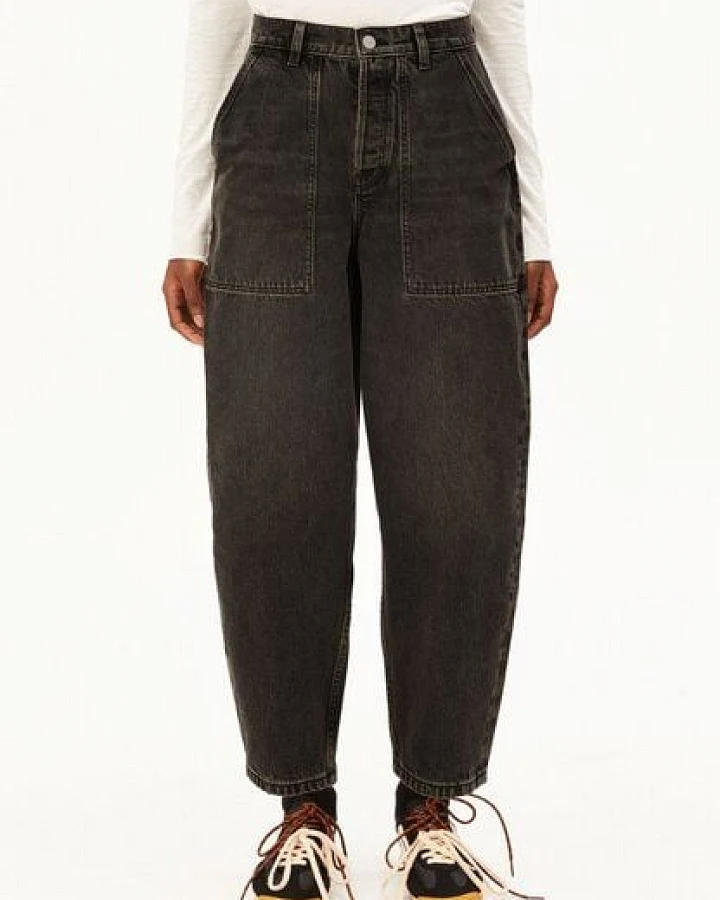 ARMEDANGELS BAARLY HIGH WORKER BARREL Damen Jeans aus 100% Bio-Baumwolle non stretch