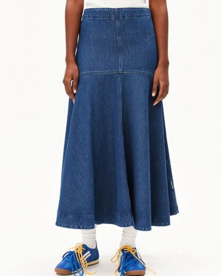ARMEDANGELS DENIM MIDI Damen Jeansrock aus Bio-Baumwoll Mix