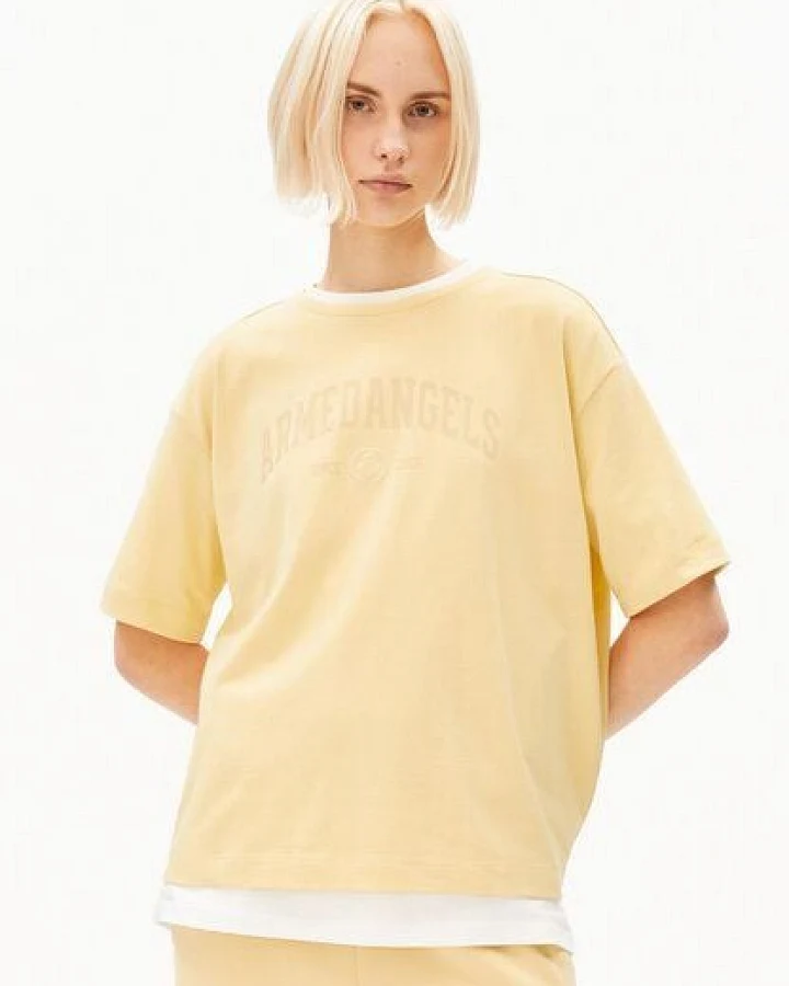 ARMEDANGELS GIANNAA COLLEGE Damen T-Shirt aus Bio-Baumwoll Mix