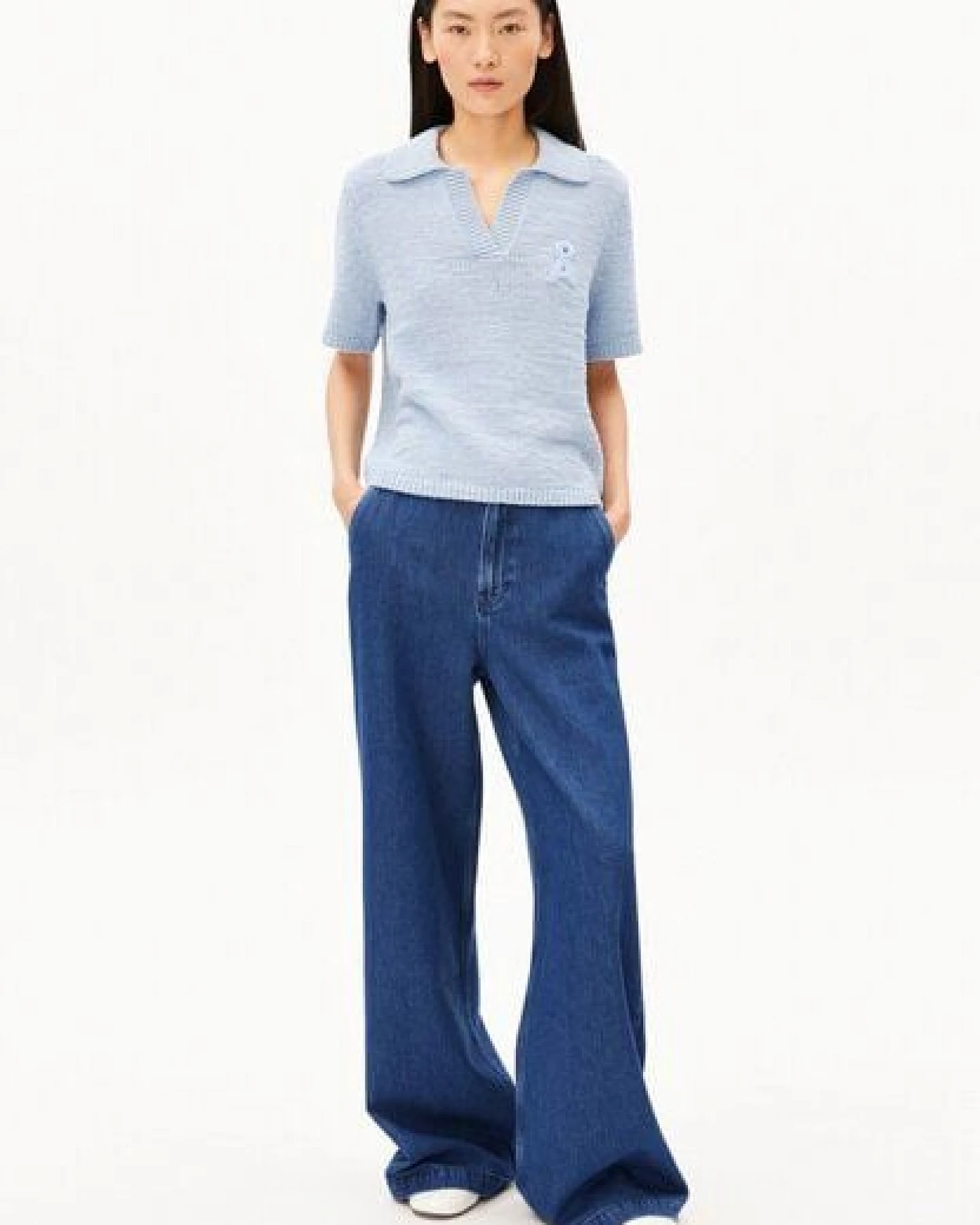 ARMEDANGELS ICONIC Å Damen Strickpoloshirt aus 100% Bio-Baumwolle – Ansicht 4